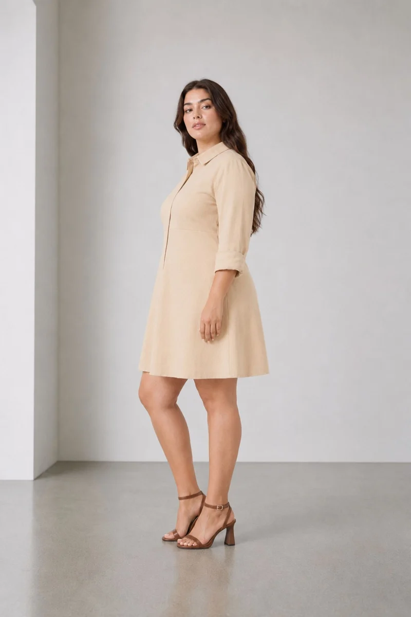 Nari|100% Cotton Button Fit & Flare