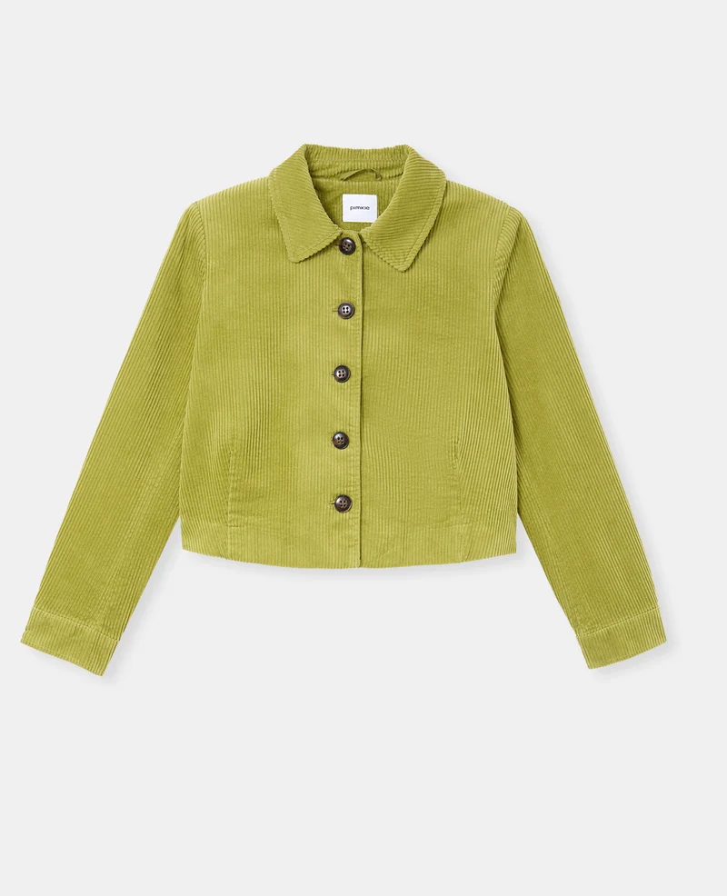 Veste droite et courte en velours
