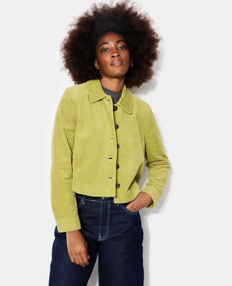 Veste droite et courte en velours