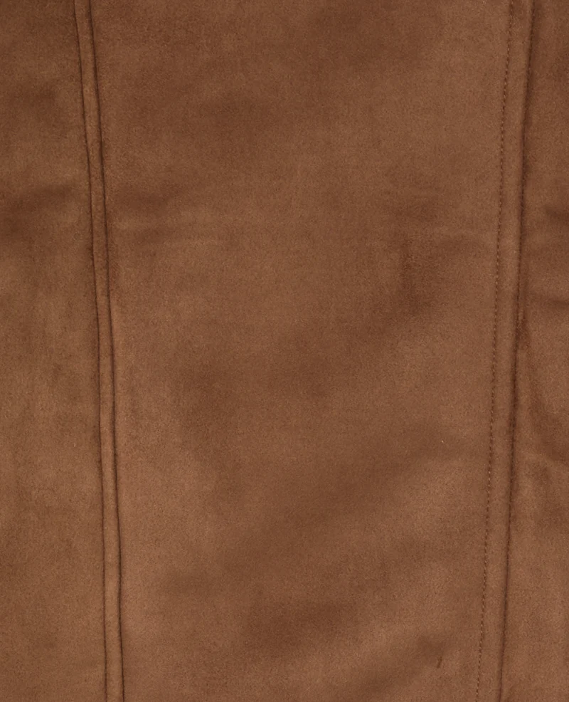 Blouson sans manches façon peau lainée