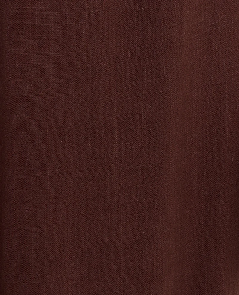 Pantalon large et droit avec taille élastiquée