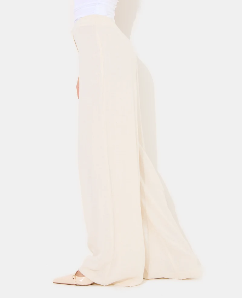 Pantalon droit avec lin