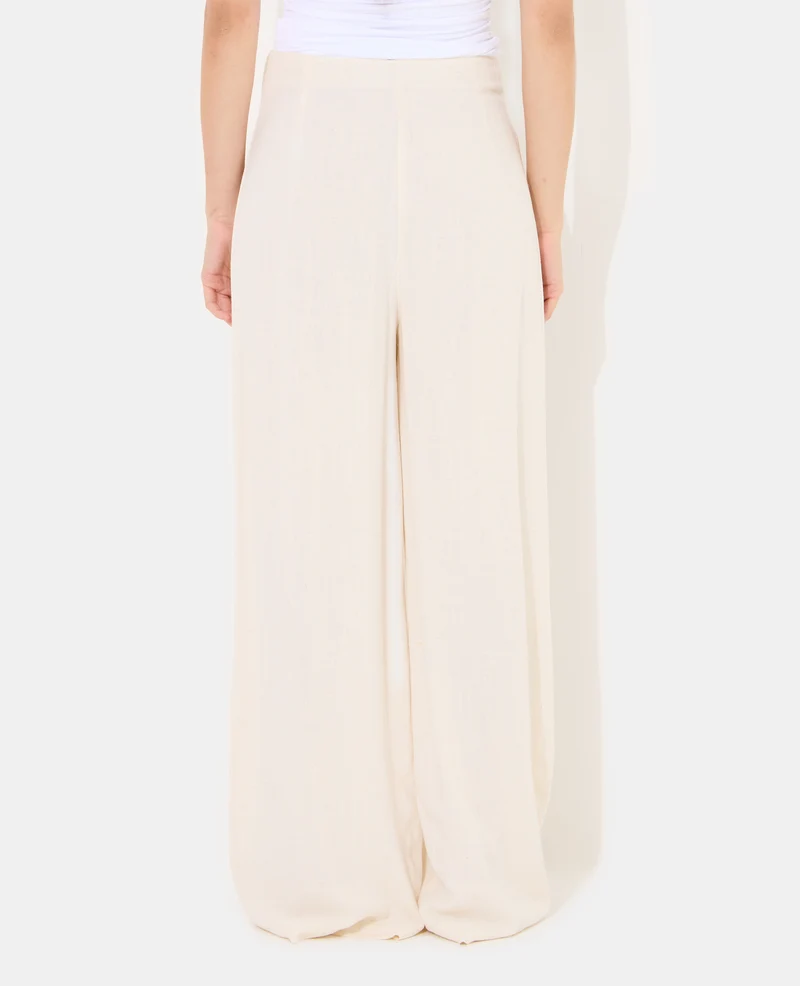 Pantalon droit avec lin
