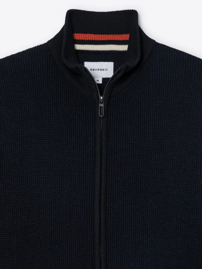 Cardigan zippé en coton bio