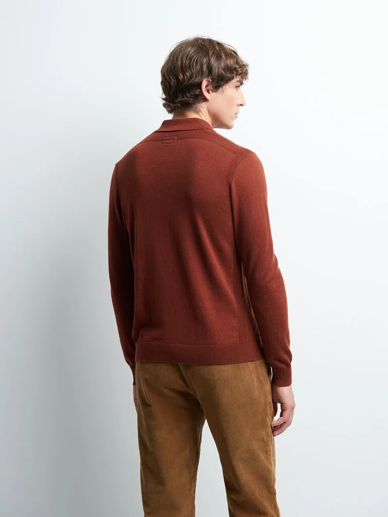 Pull col châle en coton cachemire