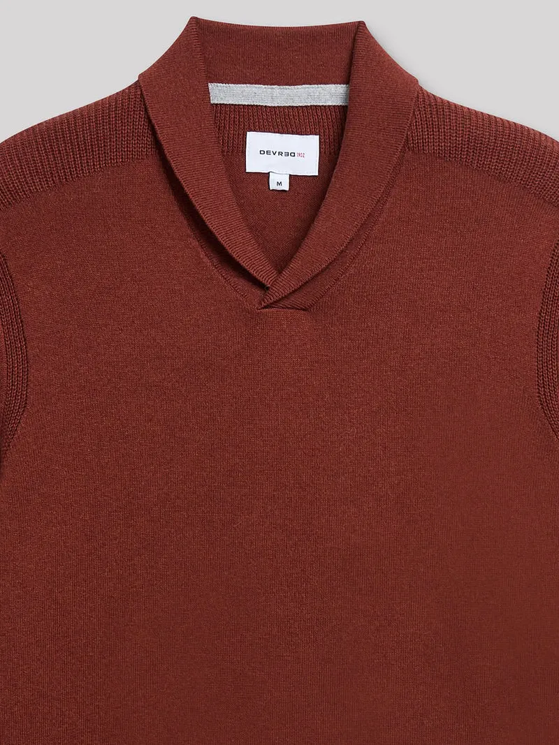 Pull col châle en coton cachemire