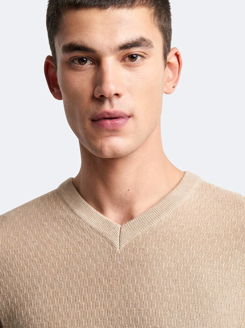 Pull col V en viscose certifiée