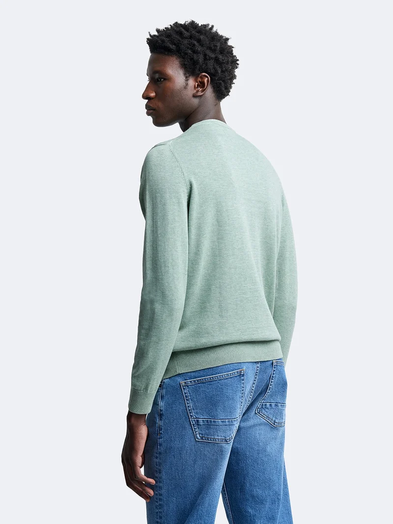 Pull col V en coton bio