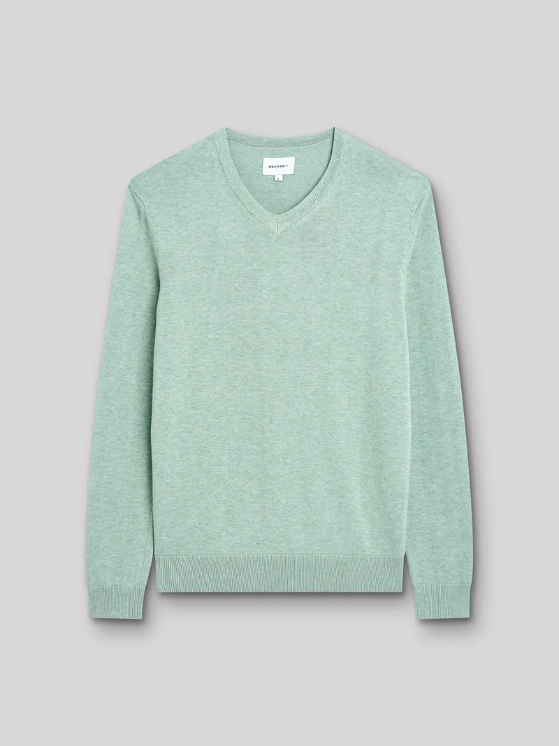 Pull col V en coton bio