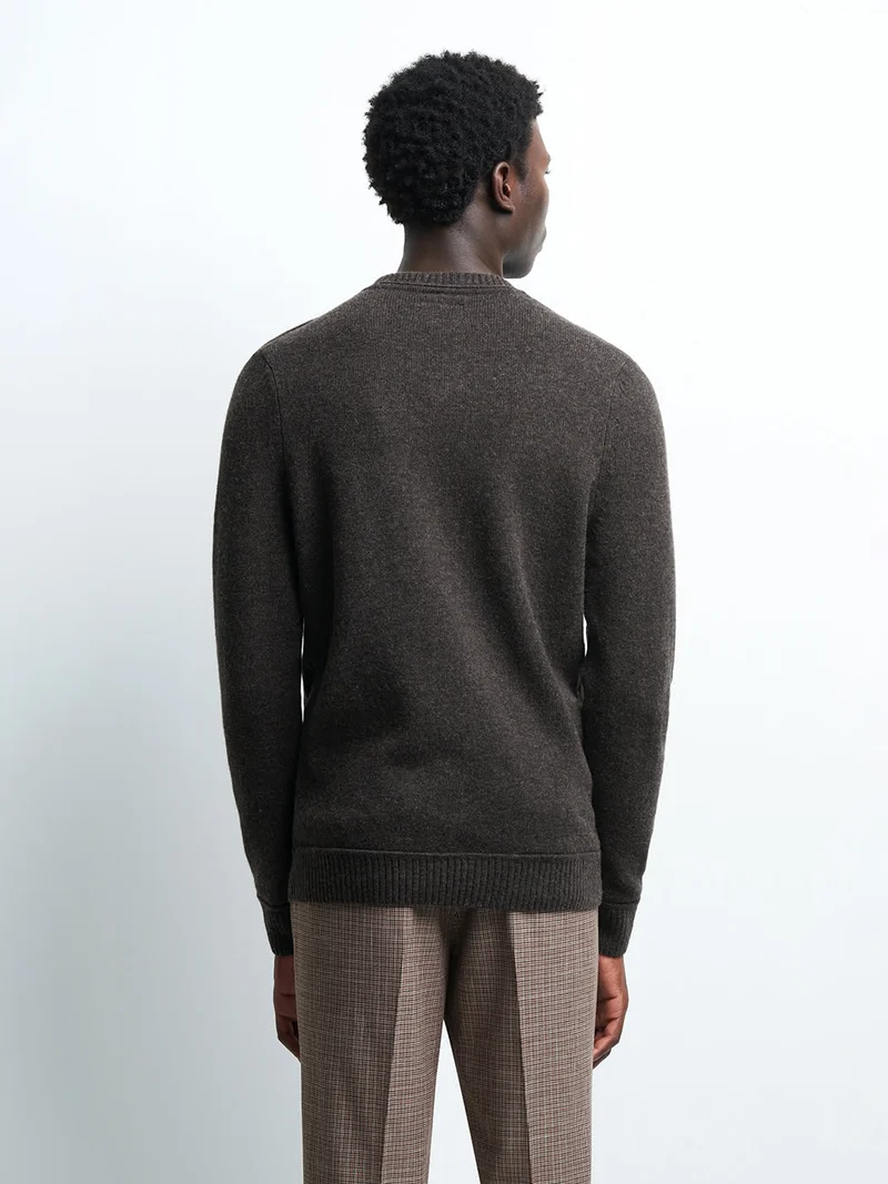 Pull col V en laine d'agneau