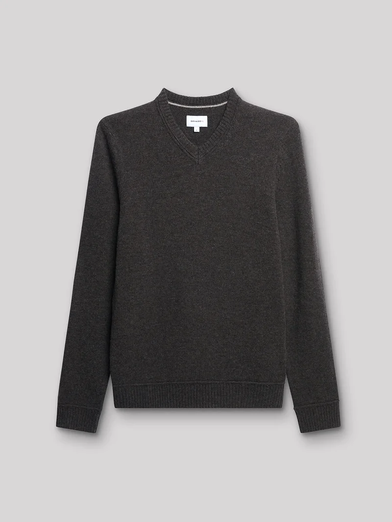 Pull col V en laine d'agneau