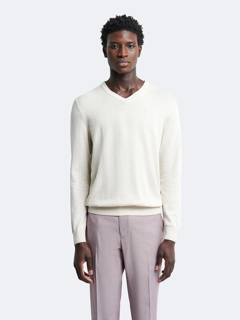 Pull col V en coton bio