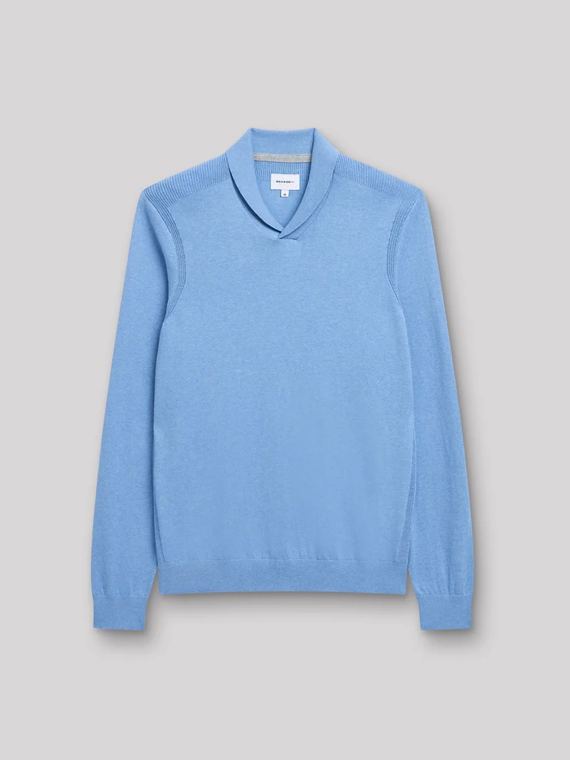 Pull col châle en coton cachemire