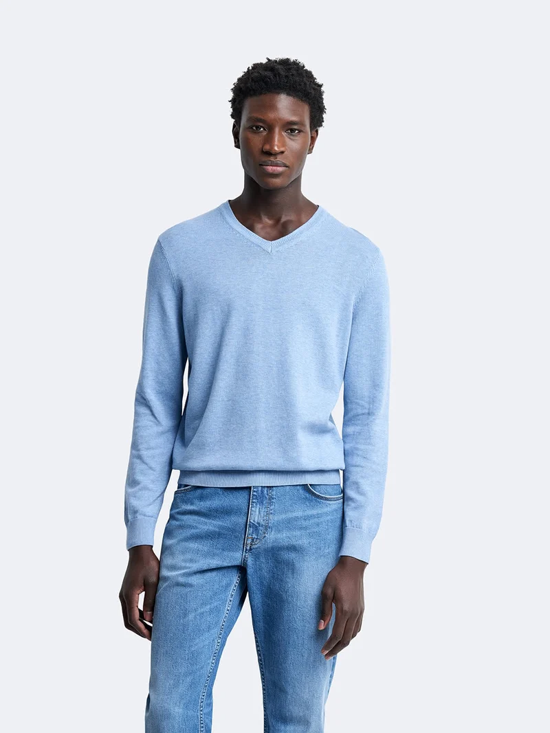 Pull col V en coton bio