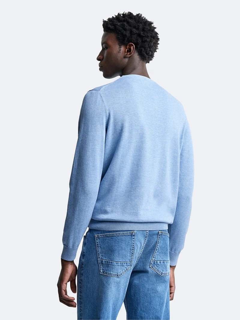 Pull col V en coton bio