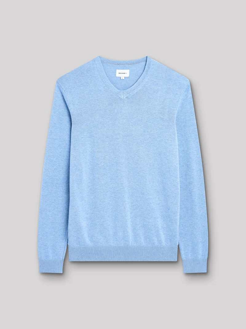 Pull col V en coton bio
