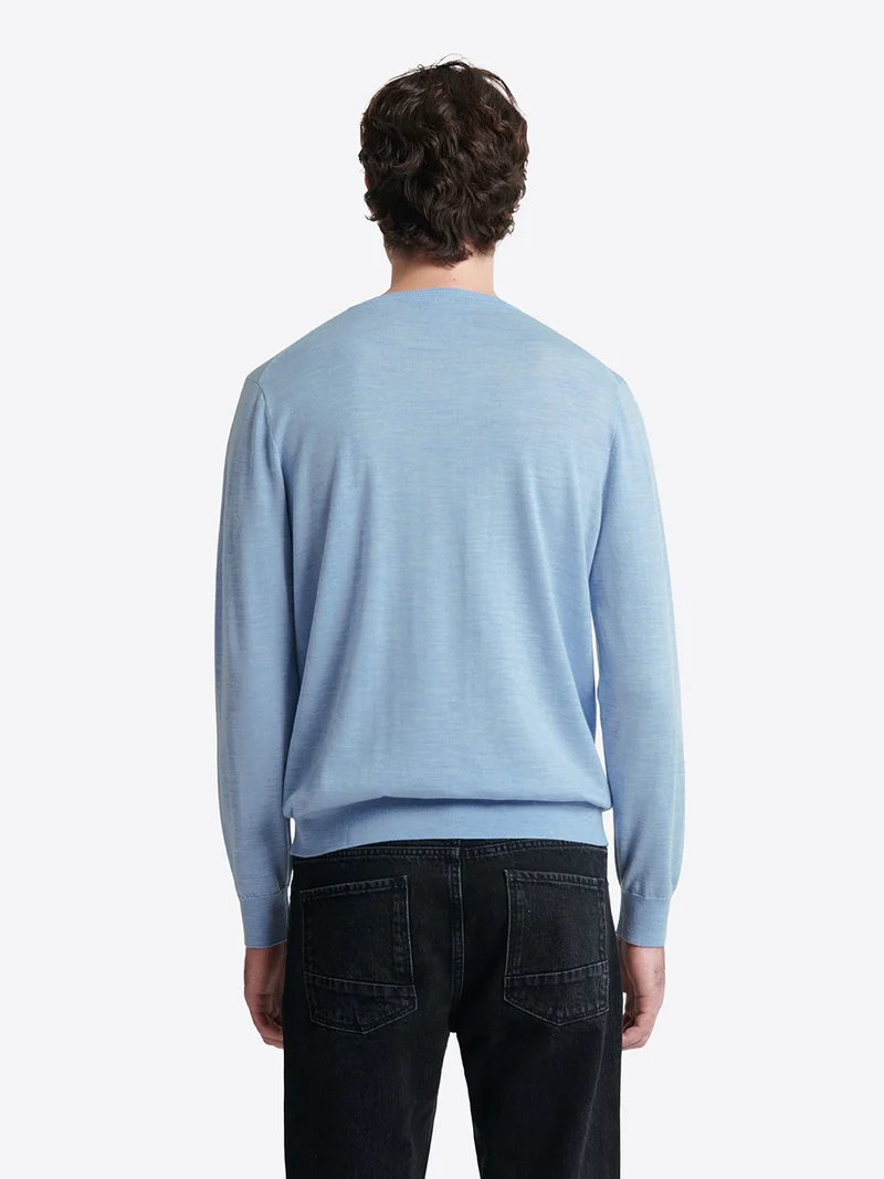 Pull col v 100% laine mérinos
