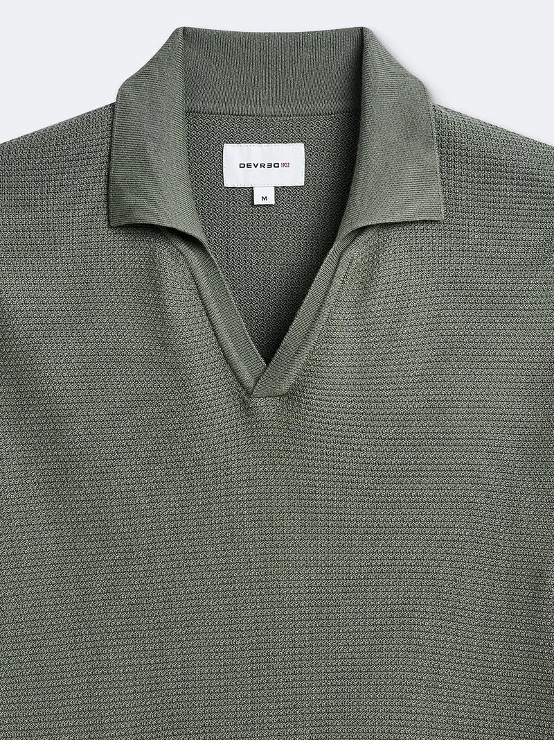 Pull col polo en v
