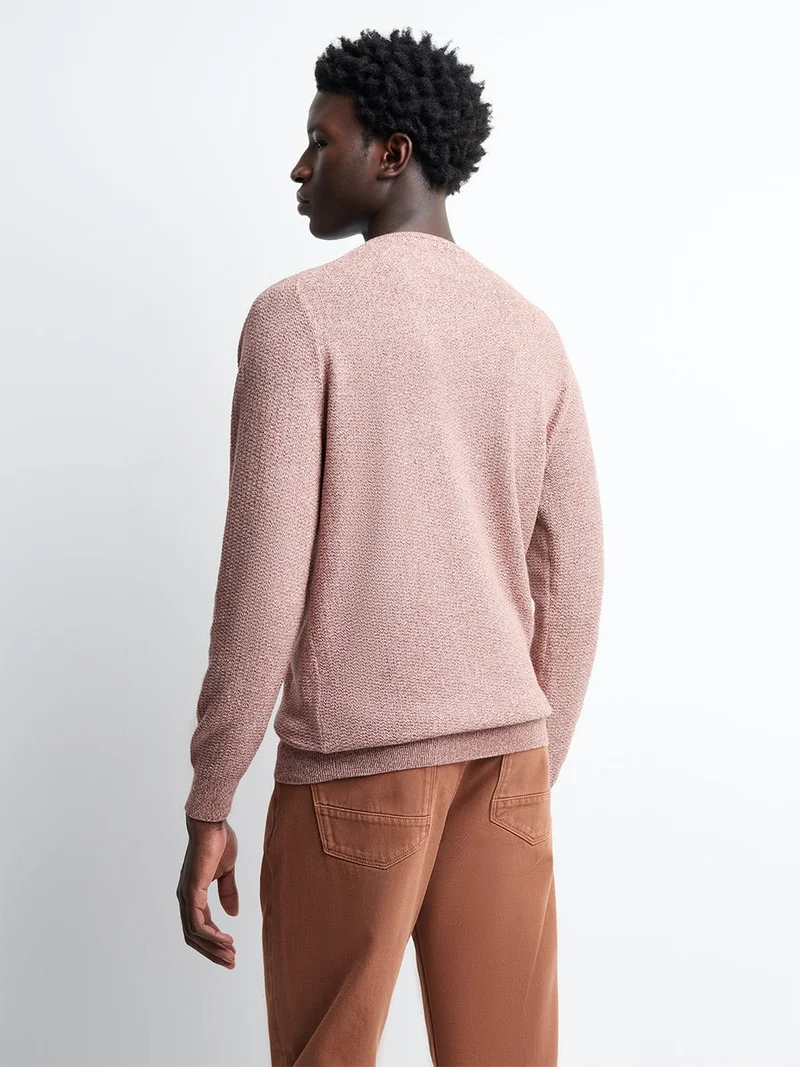Pull col V en coton