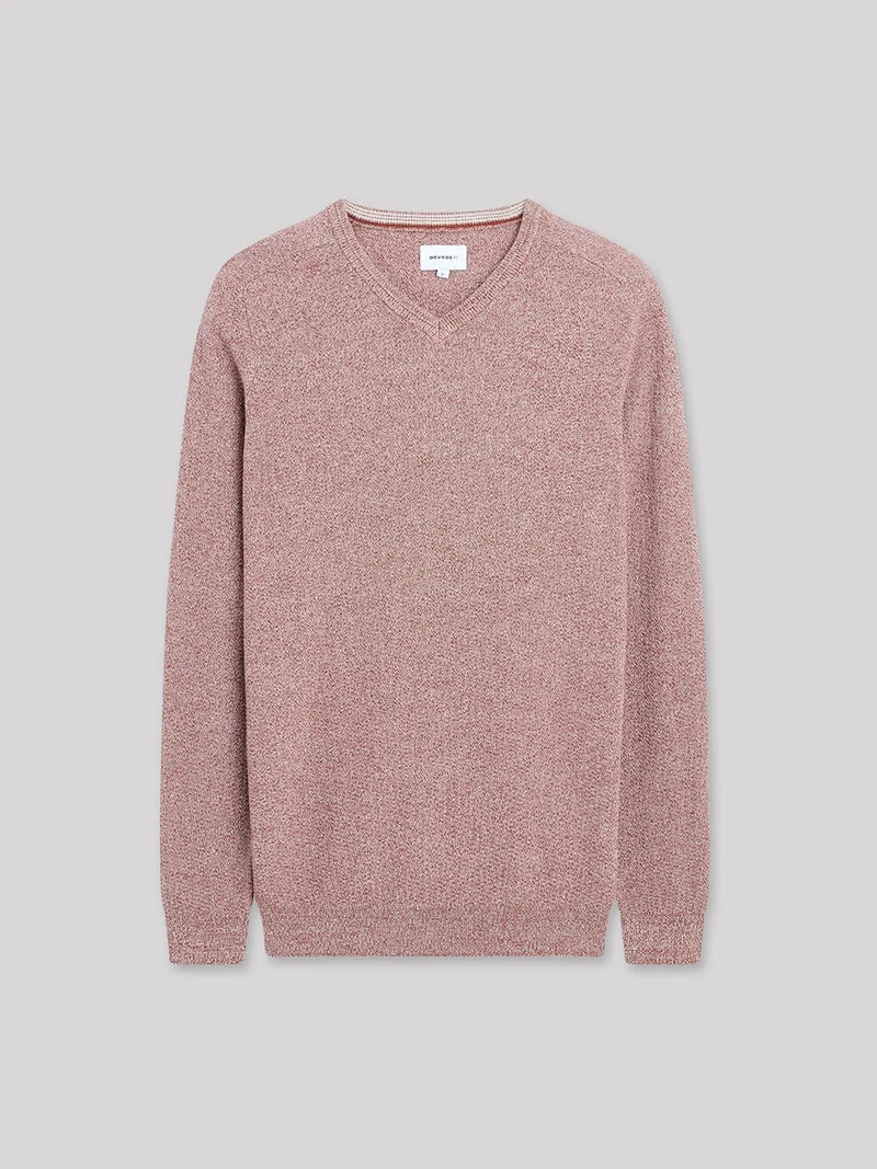 Pull col V en coton