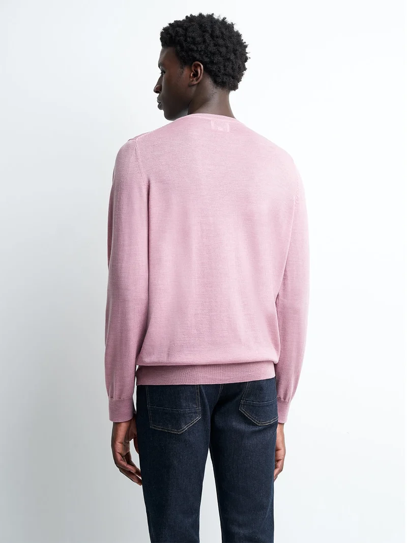 Pull col V en laine mérinos