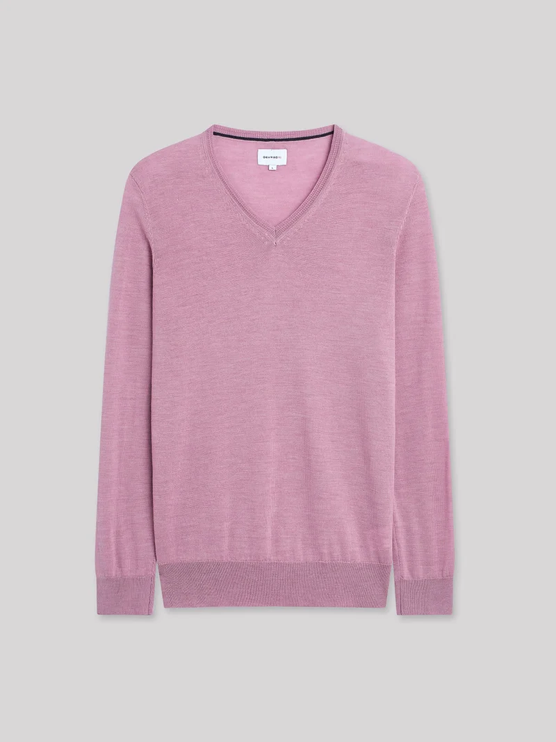 Pull col V en laine mérinos