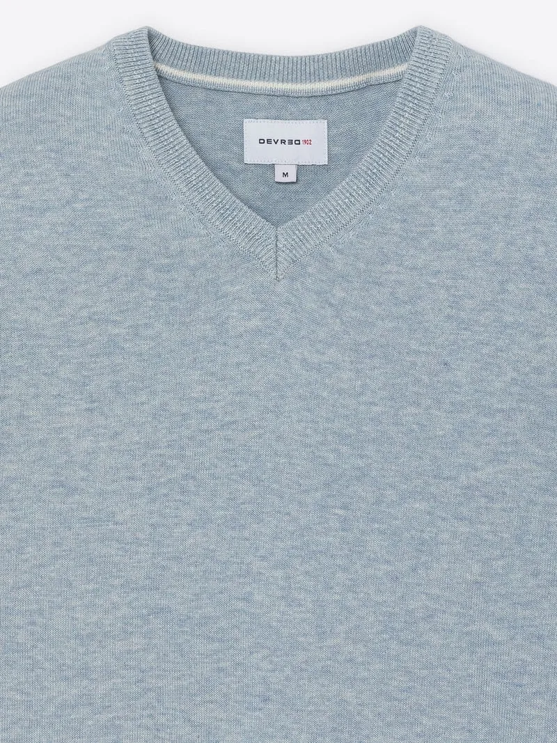 Pull col V en coton bio