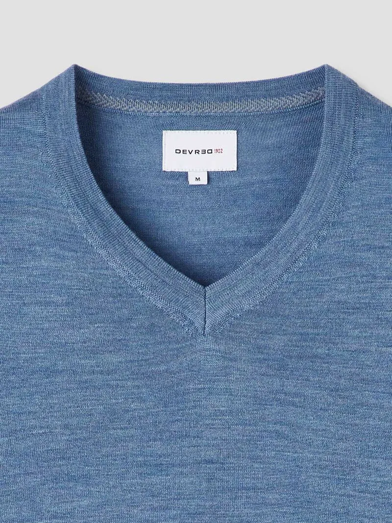 Pull col V en laine Mérinos