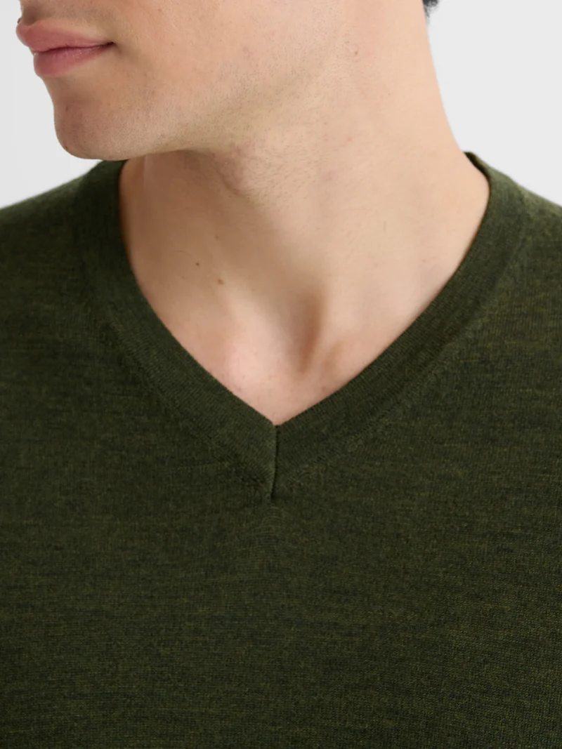 Pull col V en laine Mérinos