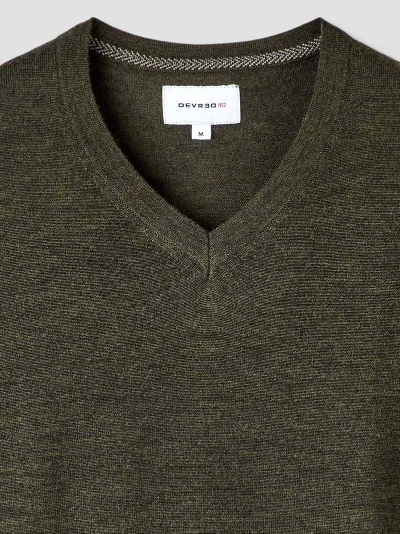 Pull col V en laine Mérinos