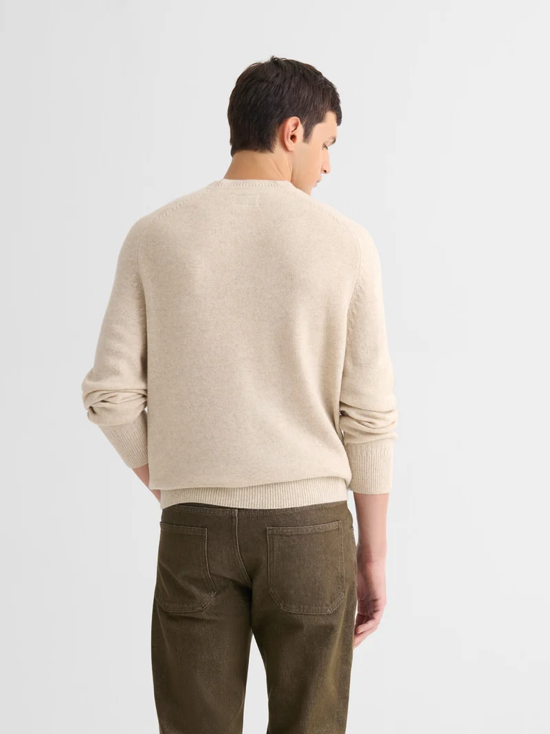 Pull col V en laine mélangée