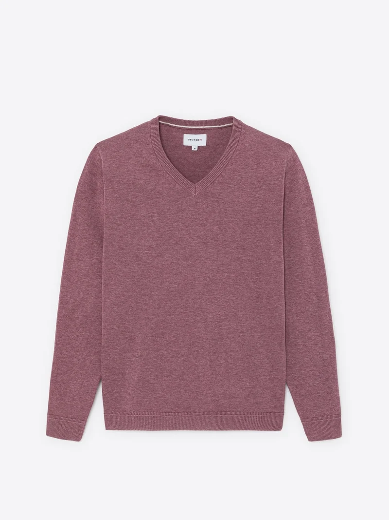 Pull col V en coton bio