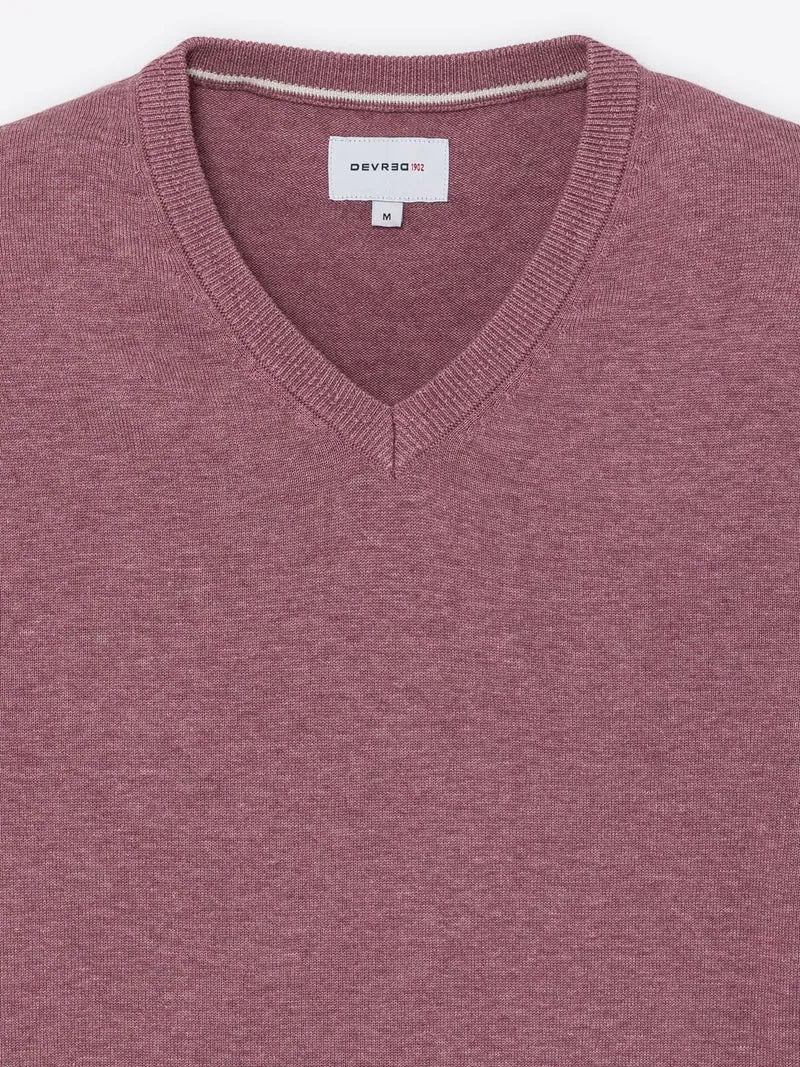 Pull col V en coton bio