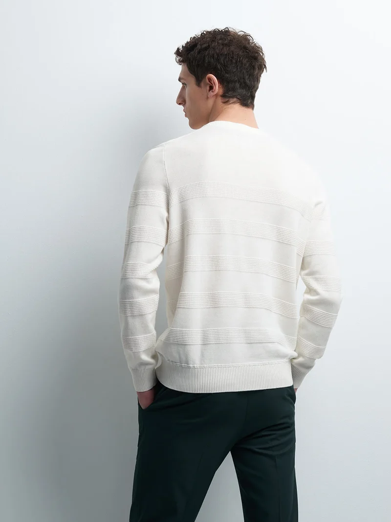 Pull col rond en coton