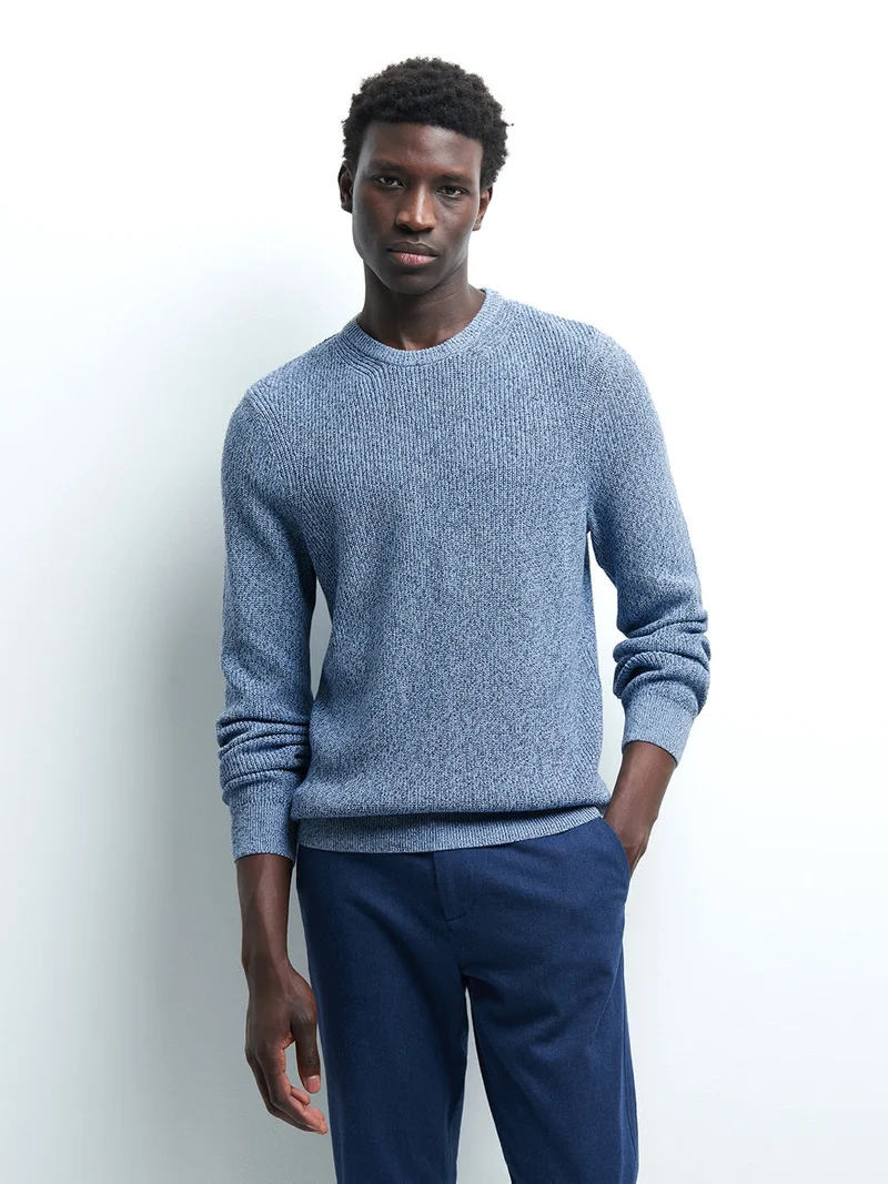 Pull col rond en coton