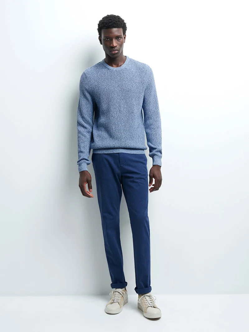 Pull col rond en coton