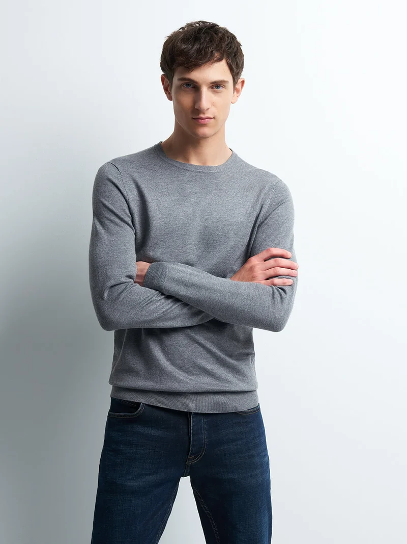 Pull col rond en viscose certifiée