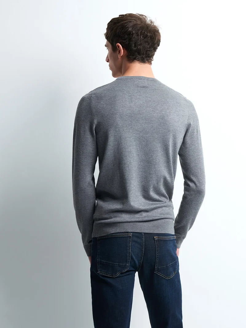 Pull col rond en viscose certifiée