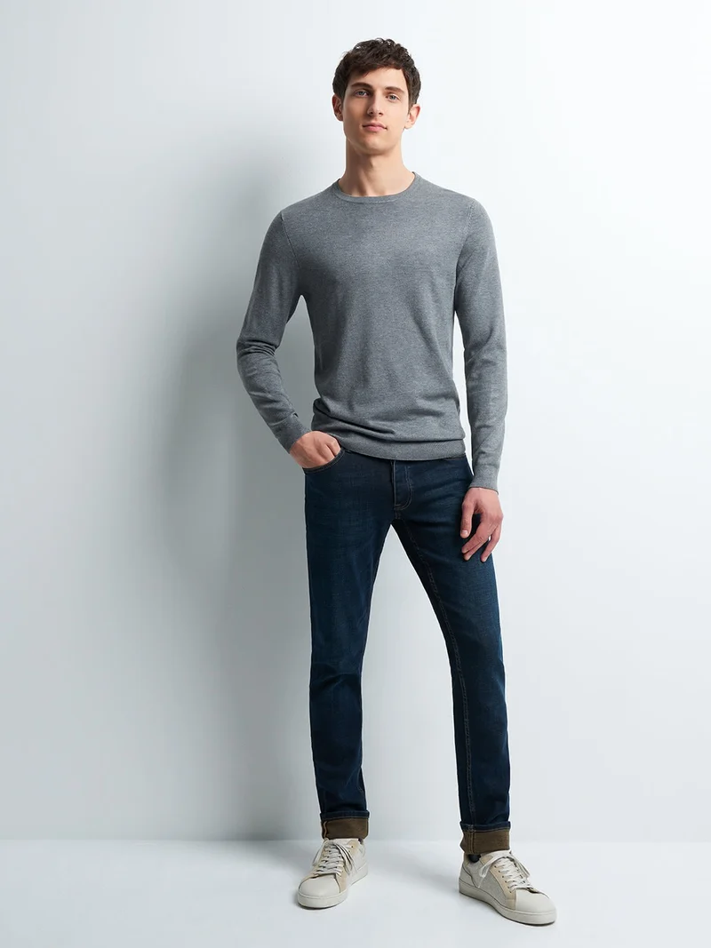 Pull col rond en viscose certifiée