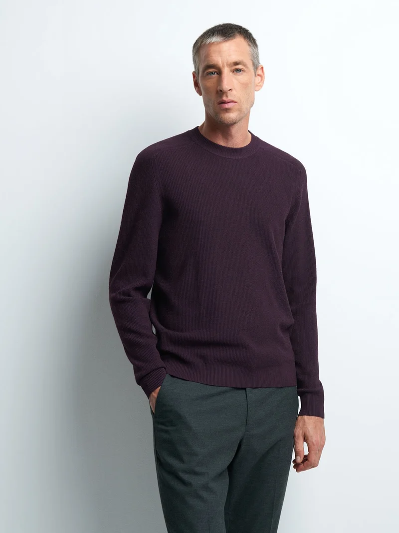 Pull col rond en viscose certifiée