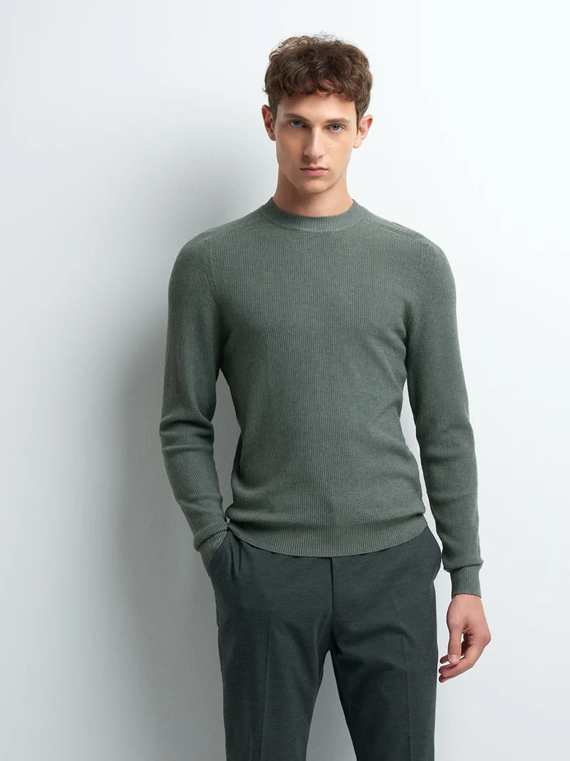 Pull col rond en viscose certifiée