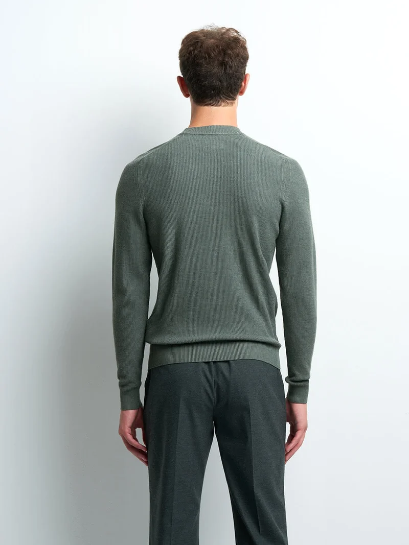 Pull col rond en viscose certifiée