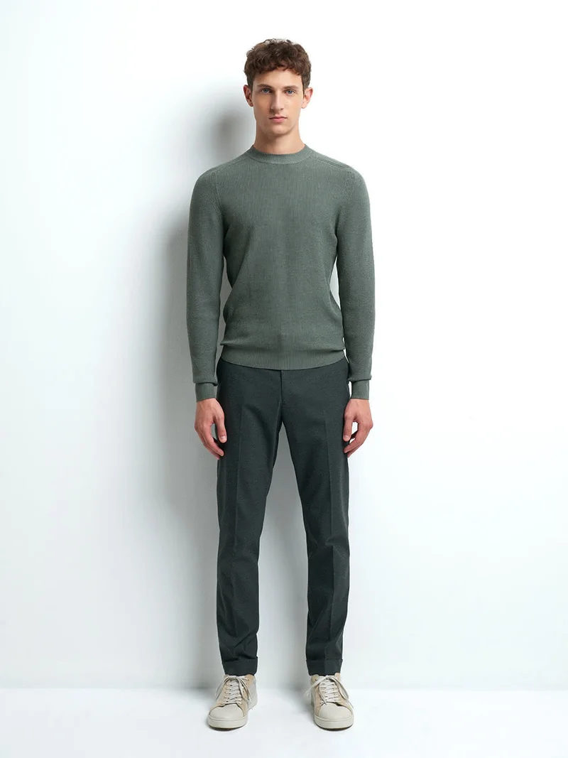 Pull col rond en viscose certifiée