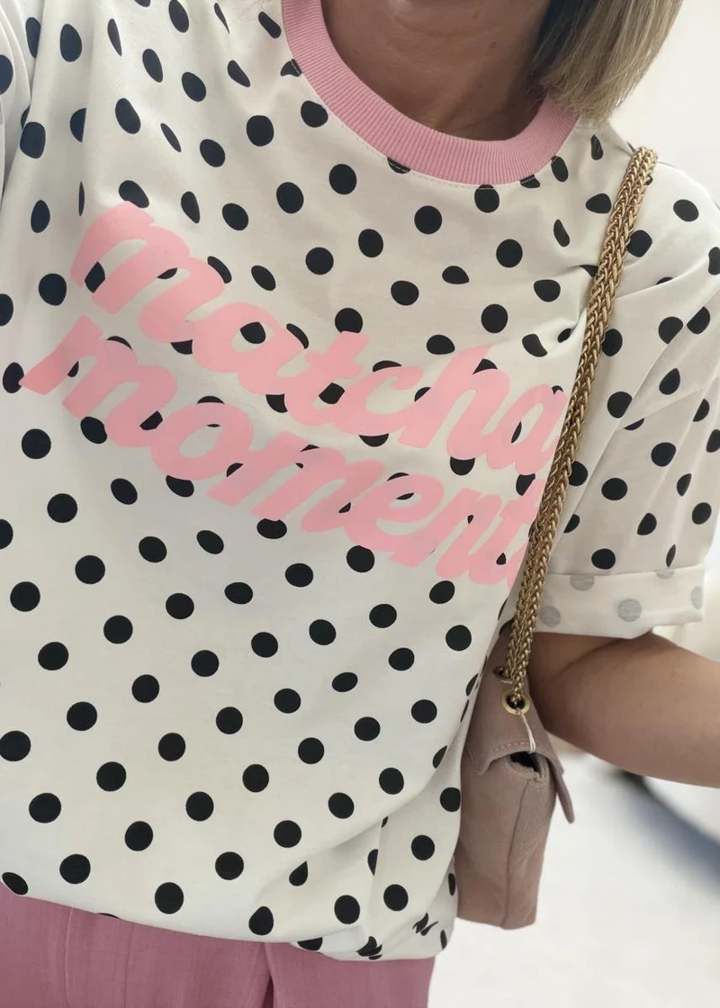 T shirt matcha blanc