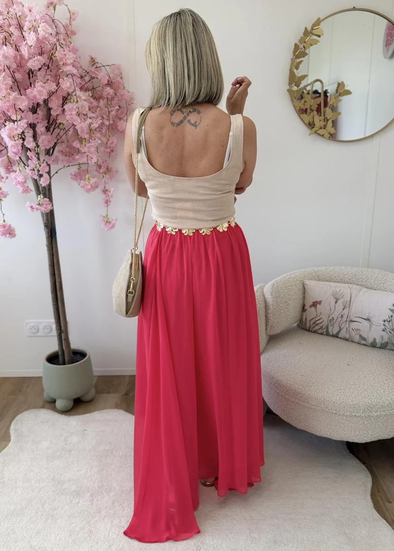 Jupe Heloise corail (taille grand)