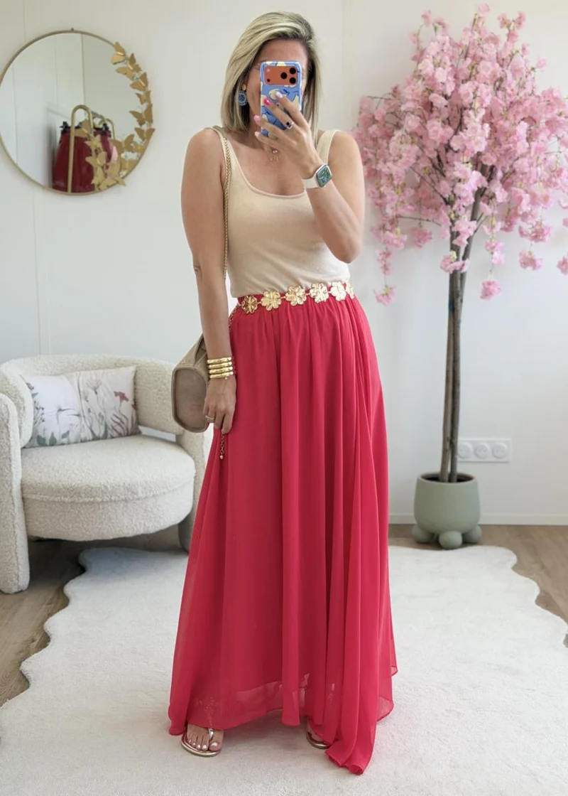 Jupe Heloise corail (taille grand)