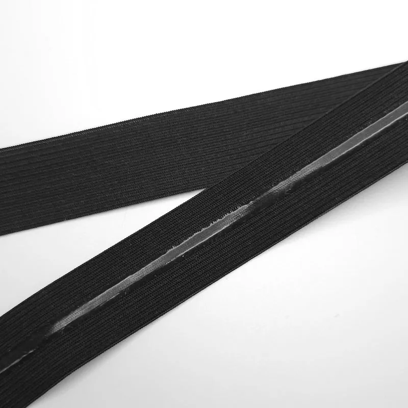 Bande élastique antidérapante en silicone | Noir | 25 mm