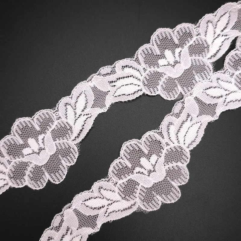 Galon de dentelle | Galon de dentelle florale | Blanc