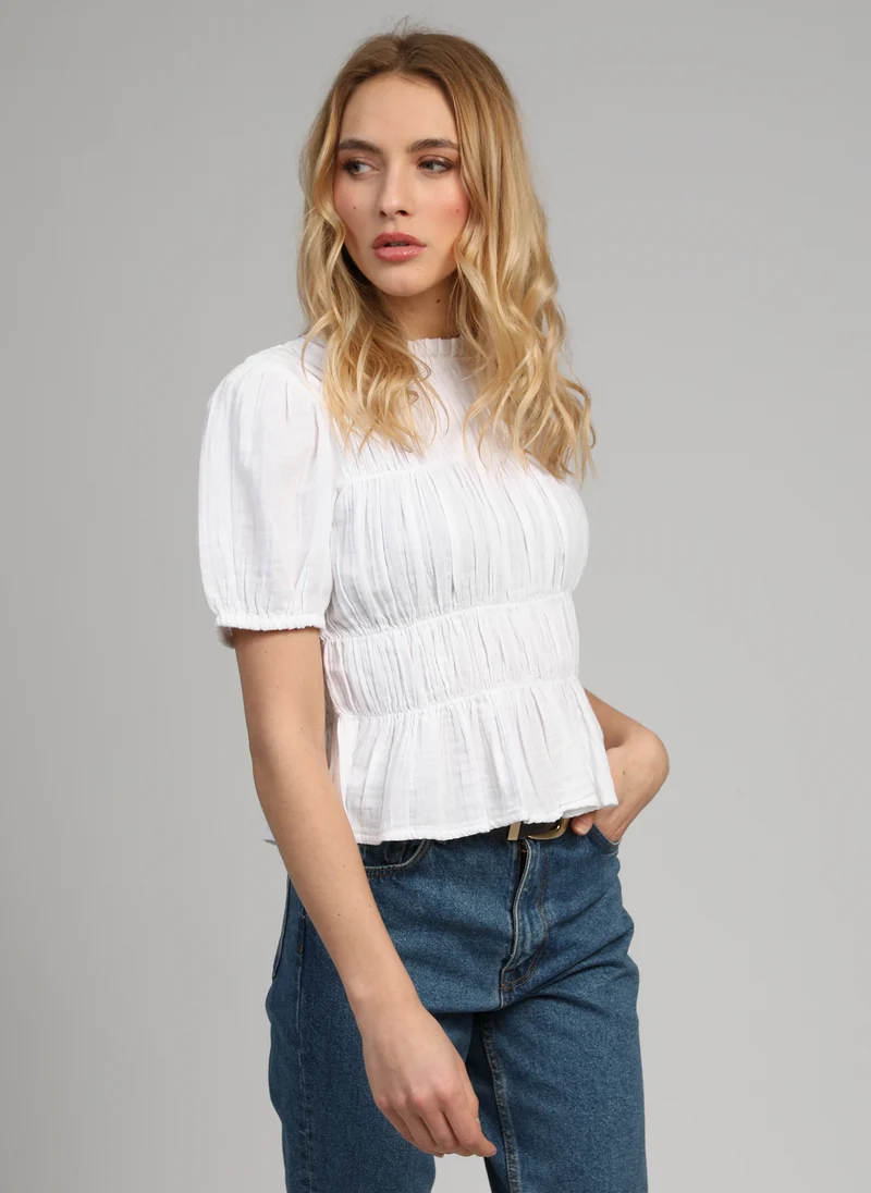TOP SIZAYA blanc