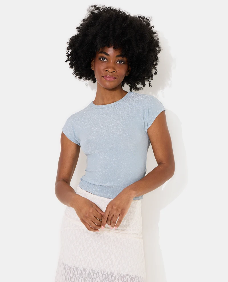 T-shirt ajusté avec lurex